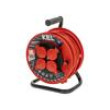 Prodlužovací síťový kabel bubnový Zásuvky: 4 guma červená