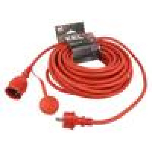Prodlužovací síťový kabel Zásuvky: 1 guma černá 3x2,5mm2 20m