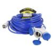 Prodlužovací síťový kabel Zásuvky: 3 PUR modrá 3x2,5mm2 25m