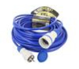 Prodlužovací síťový kabel Zásuvky: 1 PUR modrá 3x2,5mm2 25m