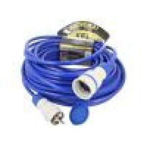 Prodlužovací síťový kabel Zásuvky: 1 PUR modrá 3x2,5mm2 25m