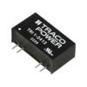 TRI1-2413 Měnič: DC/DC 1W Uvst: 21,6÷26,4V Uvýst: 15VDC Ivýst: 68mA SIP8