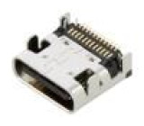 Zásuvka USB C na PCB SMT PIN: 24 vodorovné USB 3.1 5A role