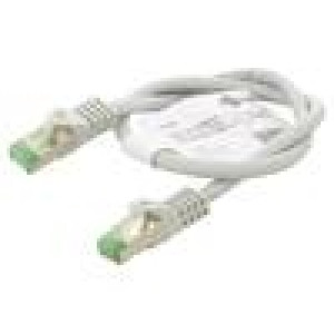 Patch cord S/FTP Cat 8.1 lanko Cu LSZH šedá 0,5m 26AWG