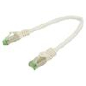 Patch cord S/FTP Cat 8.1 lanko Cu LSZH bílá 0,25m 26AWG