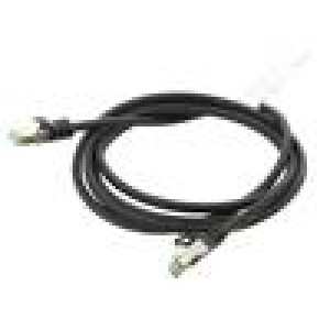 Patch cord S/FTP Cat 8.1 lanko Cu LSZH černá 2m 26AWG