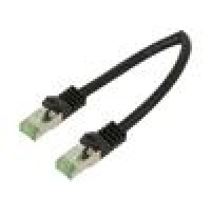 Patch cord S/FTP Cat 8.1 lanko Cu LSZH černá 0,25m 26AWG