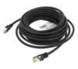 Patch cord S/FTP Cat 8.1 lanko Cu LSZH černá 7,5m 26AWG