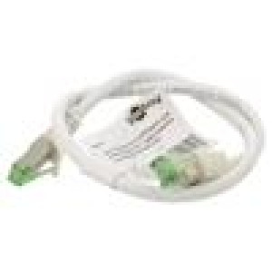 Patch cord S/FTP Cat 8.1 lanko Cu LSZH bílá 0,5m 26AWG