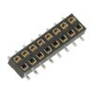 Zásuvka kolíkové zásuvka 2mm PIN: 16 SMT na PCB 2A pocínovaný