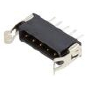 Zásuvka plošný spoj-kontakt/plošný spoj vidlice 2mm PIN: 5