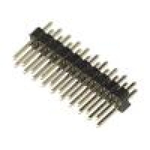 Zásuvka kolíkové vidlice 2,54mm PIN: 20 THT na PCB zlacený