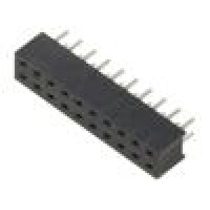 Zásuvka kolíkové zásuvka 2mm PIN: 20 THT na PCB 2A pocínovaný