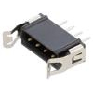 Zásuvka plošný spoj-kontakt/plošný spoj vidlice 2mm PIN: 4