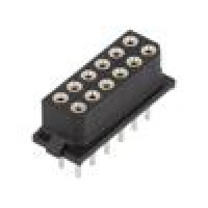 Zásuvka plošný spoj-kontakt/plošný spoj zásuvka 2mm PIN: 12