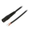 Kabel 1x1mm2 vodiče,DC 5,5/2,1 zásuvka přímý černá 5m
