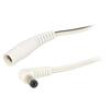 Cable DC 5,5/2,1 plug,DC 5,5/2,1 socket angled 0.5mm2 white