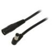 Kabel 2x0,5mm2 DC 5,5/2,1 zásuvka,DC 5,5/2,5 zástrčka úhlový