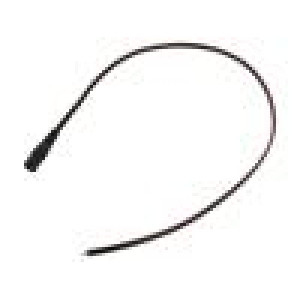 Cable wires,DC 5,5/2,1 socket straight 0.75mm2 black 0.5m