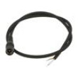 Kabel 1x0,5mm2 vodiče,DC 5,5/2,1 zásuvka přímý černá 2m