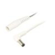 Cable DC 5,5/2,5 plug,DC 5,5/2,5 socket angled 0.5mm2 white