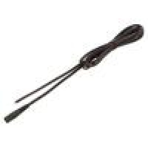 Kabel 2x0,75mm2 vodiče,DC 5,5/2,1 zásuvka přímý černá 3m