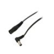 Cable DC 5,5/2,1 socket,DC 5,5/2,5 plug angled 0.5mm2 black