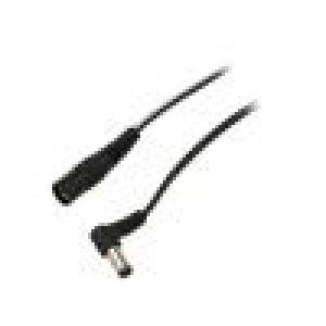 Kabel 2x0,5mm2 DC 5,5/2,1 zásuvka,DC 5,5/2,5 zástrčka úhlový