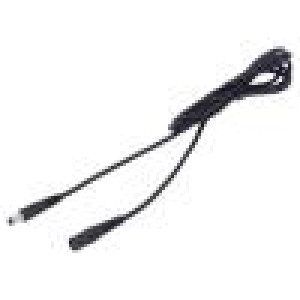 Kabel 1x1mm2 DC 5,5/2,1 zástrčka,DC 5,5/2,1 zásuvka přímý