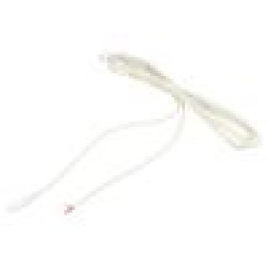 Kabel 1x1mm2 vodiče,DC 5,5/2,1 zásuvka přímý bílá 5m