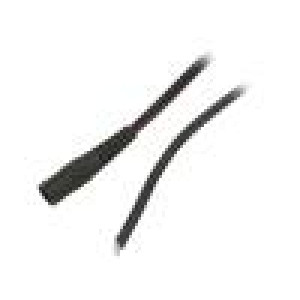 Kabel 2x0,75mm2 vodiče,DC 5,5/2,1 zásuvka přímý černá 5m