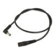 Cable DC 5,5/2,1 plug,DC 5,5/2,1 socket angled 0.5mm2 black