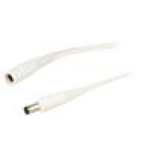 Cable DC 5,5/2,5 plug,DC 5,5/2,5 socket straight 0.5mm2 2m