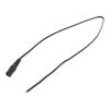 Kabel 2x0,35mm2 vodiče,DC 5,5/2,1 zásuvka přímý černá 0,5m