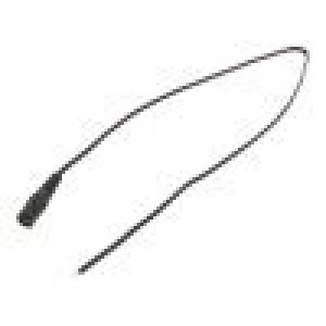 Kabel 2x0,35mm2 vodiče,DC 5,5/2,1 zásuvka přímý černá 0,5m