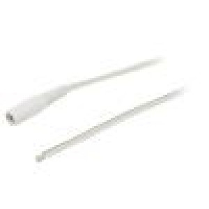 Kabel 2x0,5mm2 vodiče,DC 5,5/2,1 zásuvka přímý bílá 5m