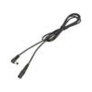 Kabel 1x0,5mm2 DC 5,5/2,1 zásuvka,DC 5,5/2,5 zástrčka úhlový