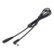 Cable DC 5,5/2,5 plug,DC 5,5/2,5 socket angled 1mm2 black