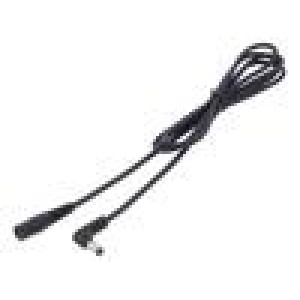 Kabel 1x1mm2 DC 5,5/2,5 zástrčka,DC 5,5/2,5 zásuvka úhlový