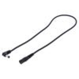 Kabel 1x1mm2 DC 5,5/2,1 zásuvka,DC 5,5/2,5 zástrčka úhlový