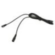 Cable DC 5,5/2,1 plug,DC 5,5/2,1 socket angled 0.5mm2 black