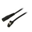 Kabel 2x0,5mm2 DC 5,5/2,5 zástrčka,DC 5,5/2,5 zásuvka úhlový