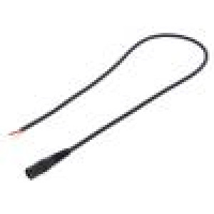 Kabel 1x1mm2 vodiče,DC 5,5/2,1 zásuvka přímý černá 0,5m