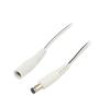 Cable DC 5,5/2,1 plug,DC 5,5/2,5 plug straight 0.5mm2 white