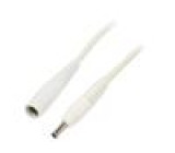 Cable DC 5,5/2,1 socket,DC 4,0/1,7 plug straight 1mm2 white