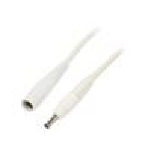 Cable DC 5,5/2,1 socket,DC 4,0/1,7 plug straight 1mm2 white