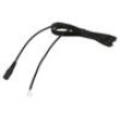 Kabel 1x0,5mm2 vodiče,DC 5,5/2,1 zásuvka přímý černá 3m