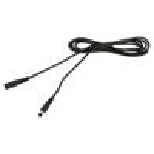 Kabel 1x0,5mm2 DC 5,5/2,1 zástrčka,DC 5,5/2,1 zásuvka přímý