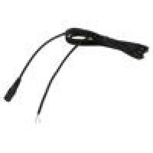 Kabel 1x0,5mm2 vodiče,DC 5,5/2,1 zásuvka přímý černá 1,5m