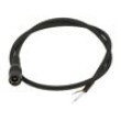 Cable wires,DC 5,5/2,1 socket straight 0.5mm2 black 0.5m